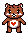 small pixel art of tenderheart bear