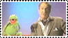 Kermit the Frog has vampire teeth and bites Vincent Price